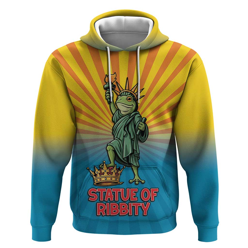 Lady Liberty Portland Frog Zip Hoodie Frog Protest No Kings In America - Wonder Print Shop