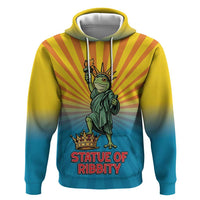 Lady Liberty Portland Frog Zip Hoodie Frog Protest No Kings In America - Wonder Print Shop