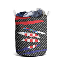 Croatia Beast Laundry Basket Ripped Flag Graphic - Wonder Print Shop