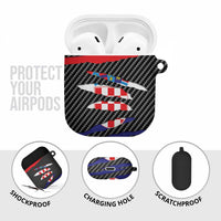 Croatia Beast AirPods Case Ripped Flag Graphic - Wonder Print Shop