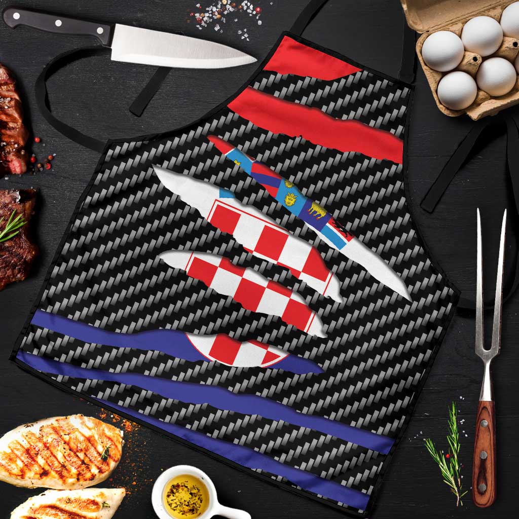 Croatia Beast Apron Ripped Flag Graphic - Wonder Print Shop