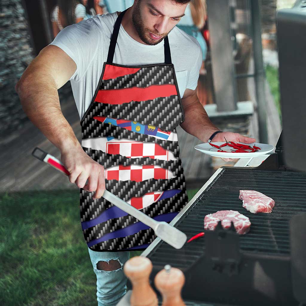 Croatia Beast Apron Ripped Flag Graphic - Wonder Print Shop
