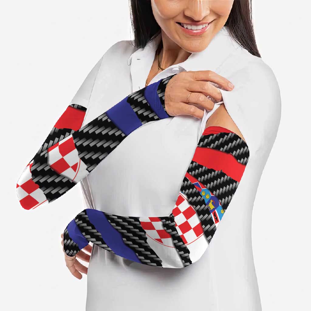 Croatia Beast Arm Sleeves Ripped Flag Graphic - Wonder Print Shop