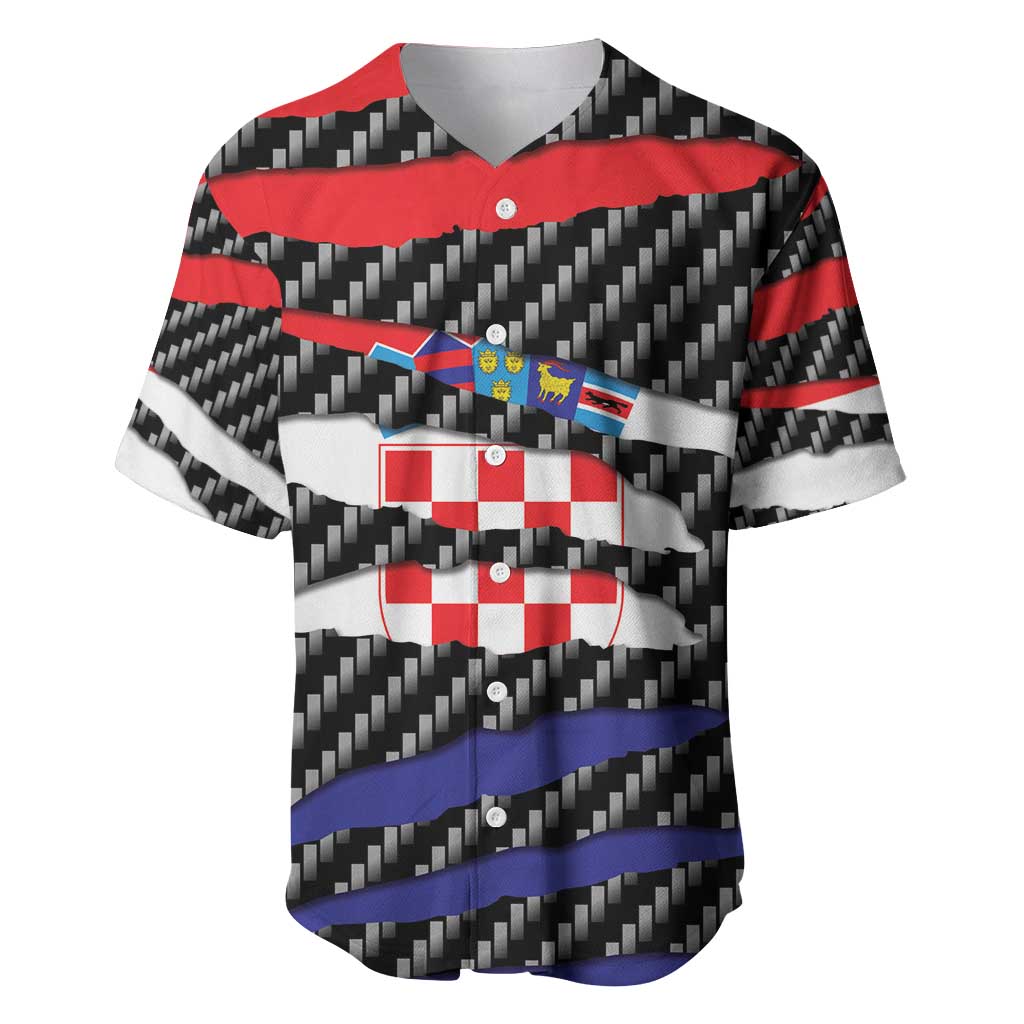 Croatia Beast Baseball Jersey Ripped Flag Graphic - Wonder Print Shop