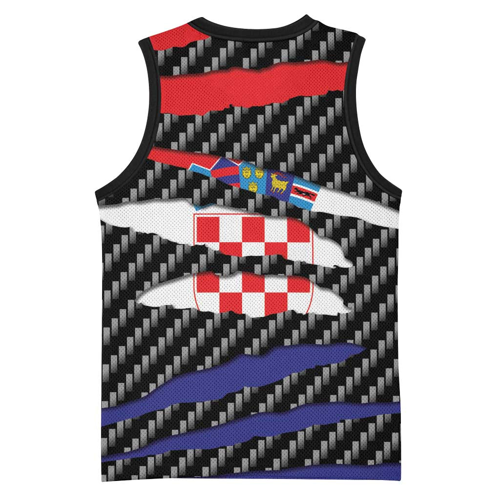 Croatia Beast Basketball Jersey Ripped Flag Graphic - Wonder Print Shop