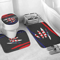 Croatia Beast Bathroom Set Ripped Flag Graphic - Wonder Print Shop