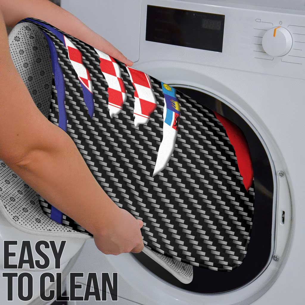 Croatia Beast Bathroom Set Ripped Flag Graphic - Wonder Print Shop