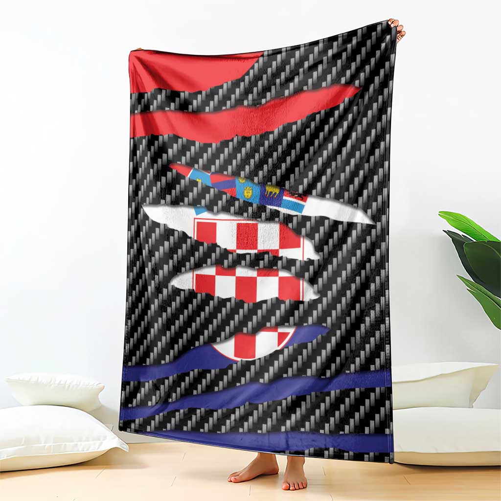 Croatia Beast Blanket Ripped Flag Graphic - Wonder Print Shop