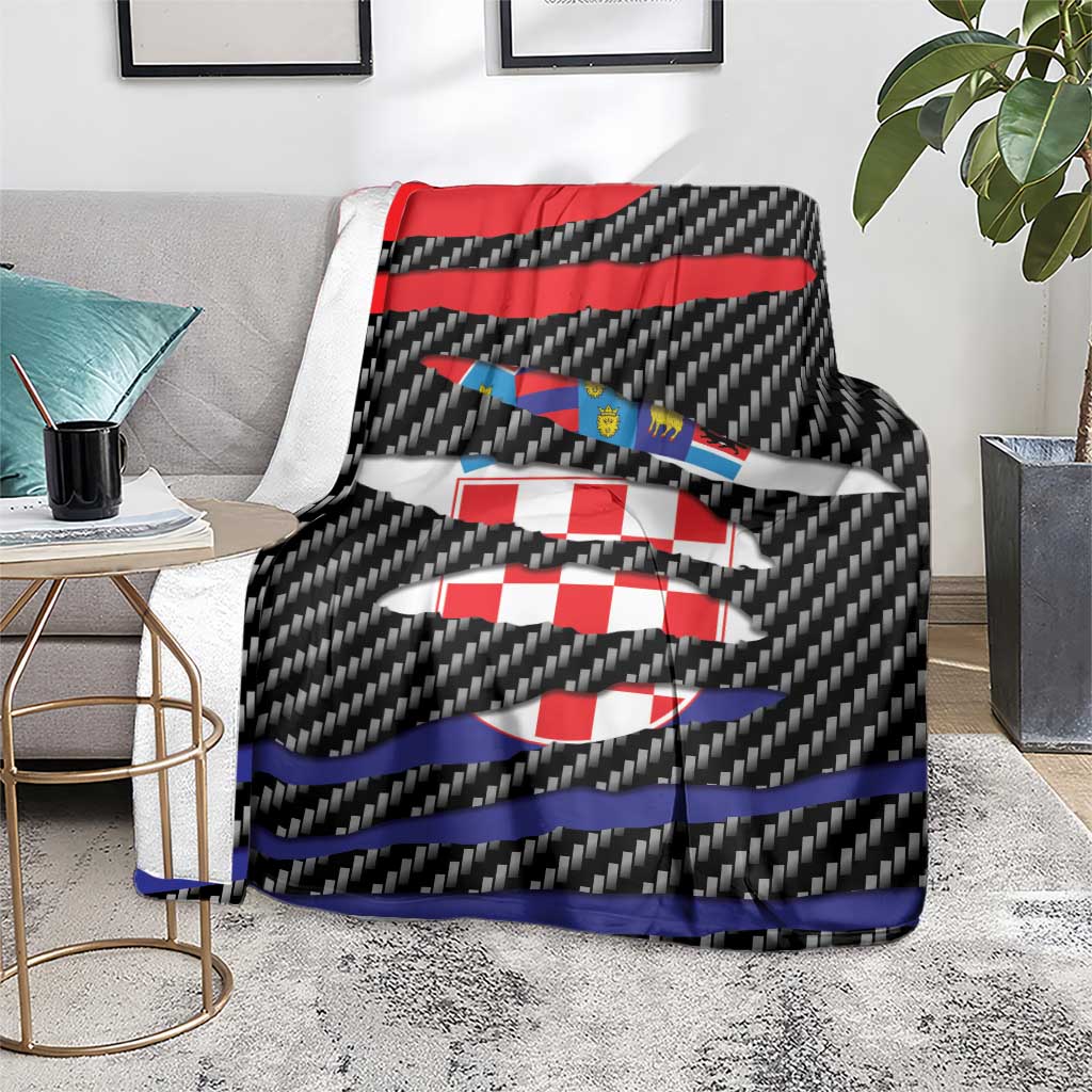 Croatia Beast Blanket Ripped Flag Graphic - Wonder Print Shop