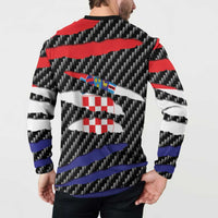 Croatia Beast Button Sweatshirt Ripped Flag Graphic - Wonder Print Shop