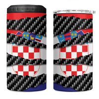 Croatia Beast 4 in 1 Can Cooler Tumbler Ripped Flag Graphic - Wonder Print Shop