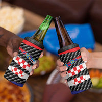 Croatia Beast 4 in 1 Can Cooler Tumbler Ripped Flag Graphic - Wonder Print Shop