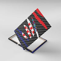 Croatia Beast Canvas Wall Art Ripped Flag Graphic - Wonder Print Shop