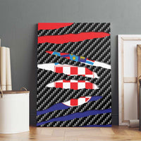 Croatia Beast Canvas Wall Art Ripped Flag Graphic - Wonder Print Shop