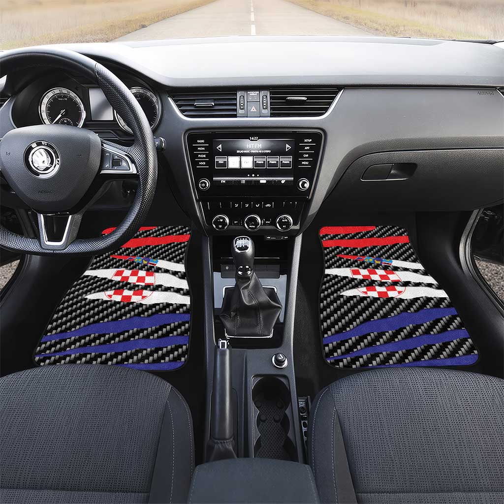 Croatia Beast Car Mats Ripped Flag Graphic - Wonder Print Shop