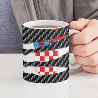Croatia Beast Ceramic Mug Ripped Flag Graphic - Wonder Print Shop
