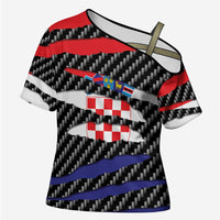 Croatia Beast Cross Shoulder Shirt Ripped Flag Graphic - Wonder Print Shop