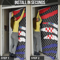 Croatia Beast Door Cover Ripped Flag Graphic - Wonder Print Shop