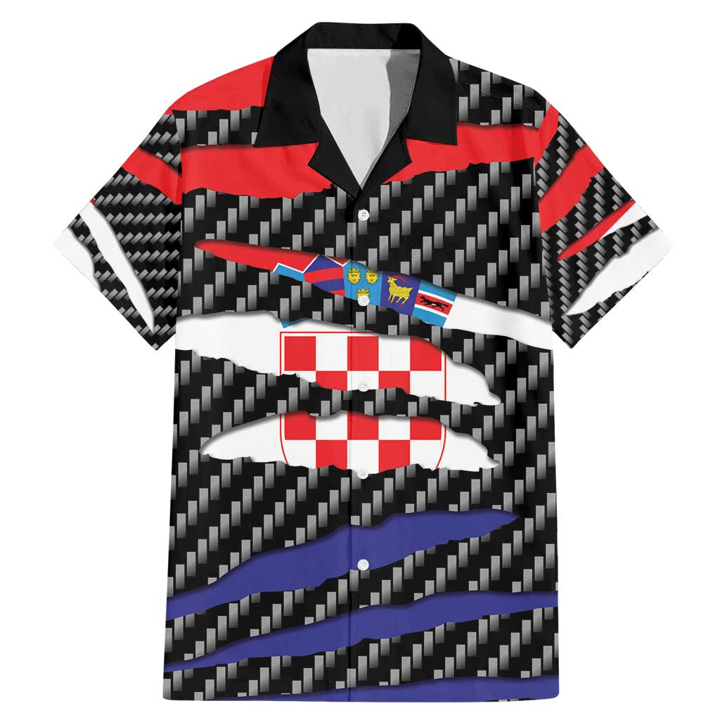 Croatia Beast Family Matching Mermaid Dress and Hawaiian Shirt Ripped Flag Graphic - Wonder Print Shop