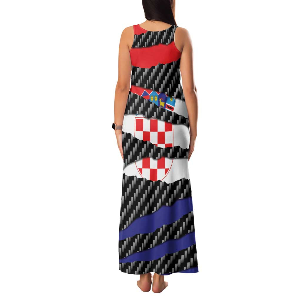 Croatia Beast Family Matching Tank Maxi Dress and Hawaiian Shirt Ripped Flag Graphic - Wonder Print Shop