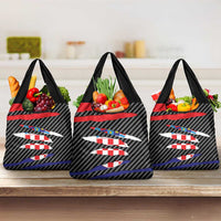 Croatia Beast Grocery Bag Ripped Flag Graphic - Wonder Print Shop