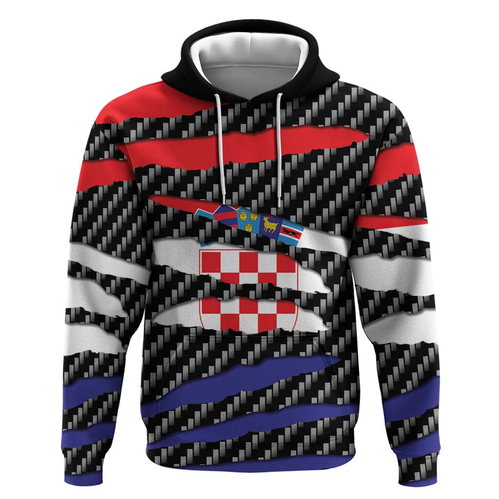Croatia Beast Hoodie Ripped Flag Graphic - Wonder Print Shop