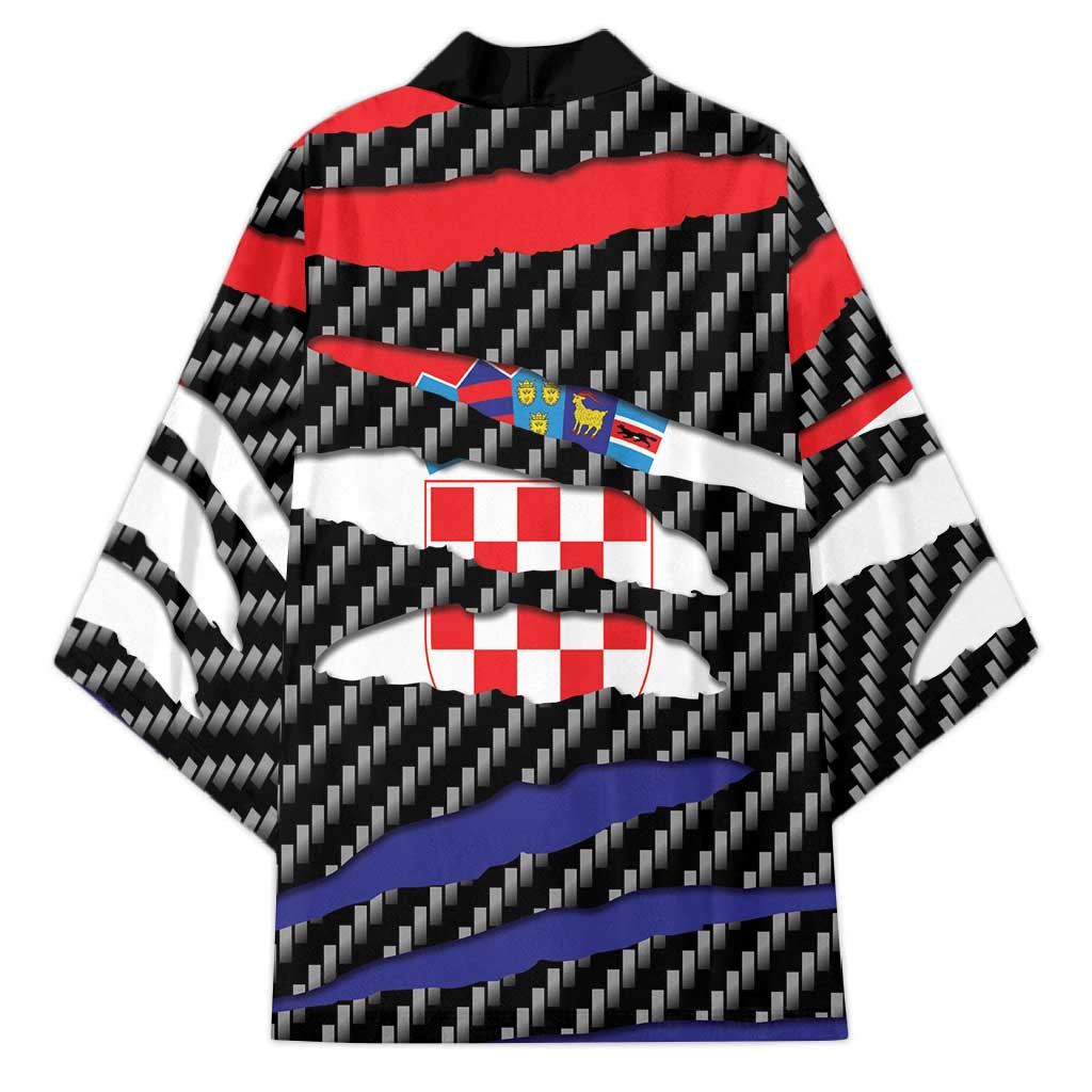Croatia Beast Kimono Ripped Flag Graphic - Wonder Print Shop