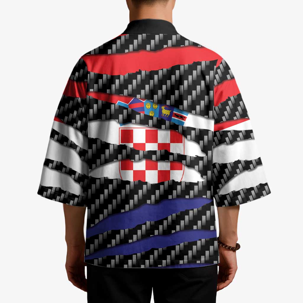 Croatia Beast Kimono Ripped Flag Graphic - Wonder Print Shop