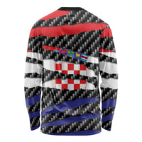 Croatia Beast Long Sleeve Shirt Ripped Flag Graphic - Wonder Print Shop