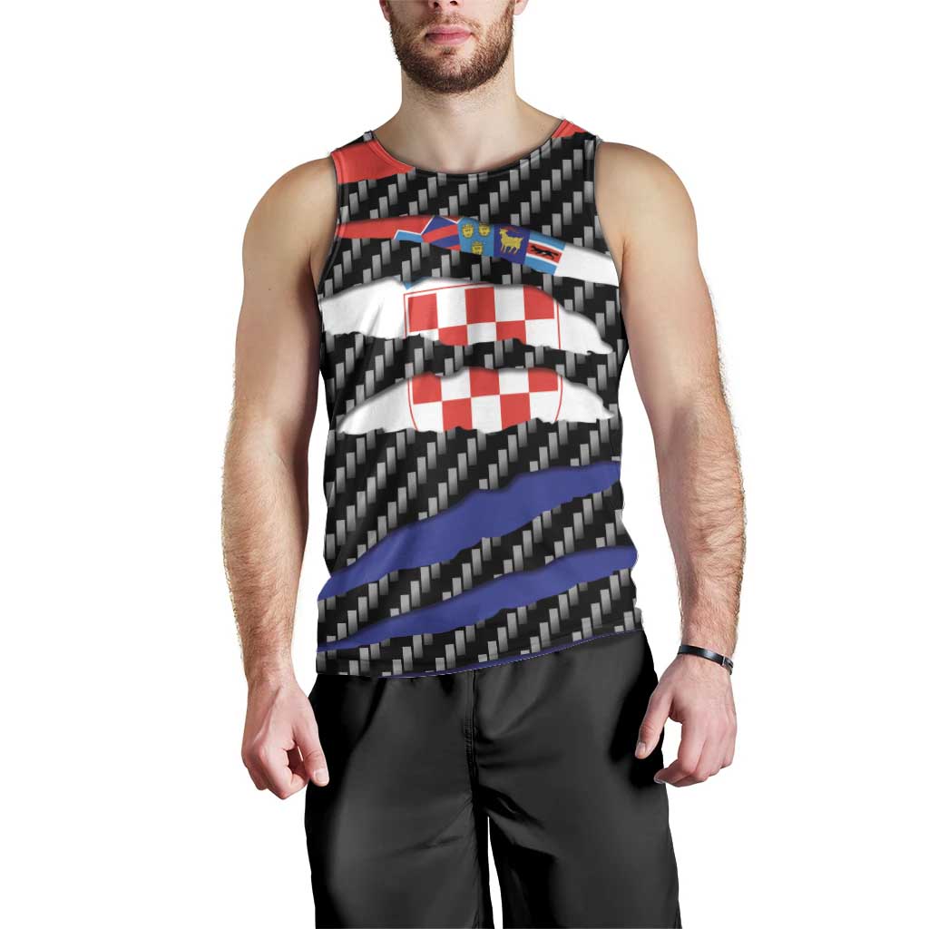 Croatia Beast Men Tank Top Ripped Flag Graphic - Wonder Print Shop