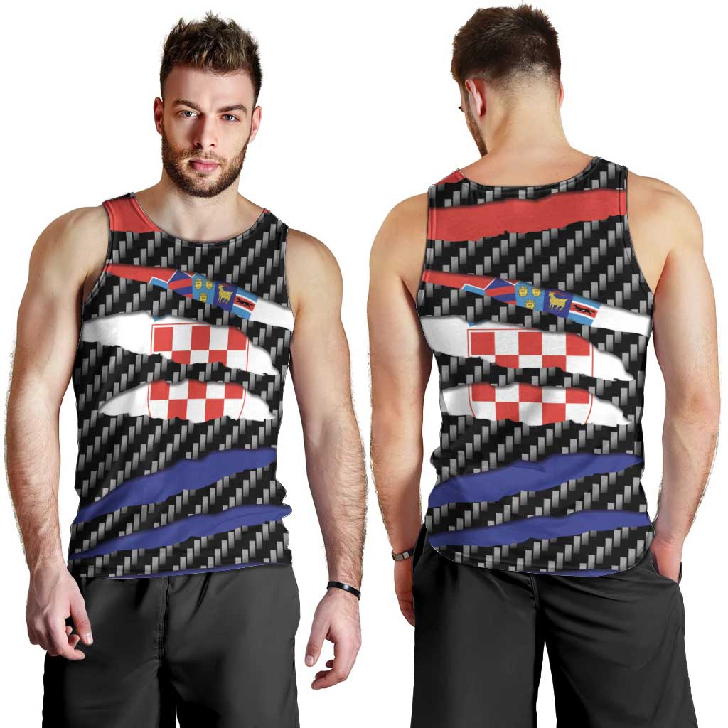 Croatia Beast Men Tank Top Ripped Flag Graphic - Wonder Print Shop