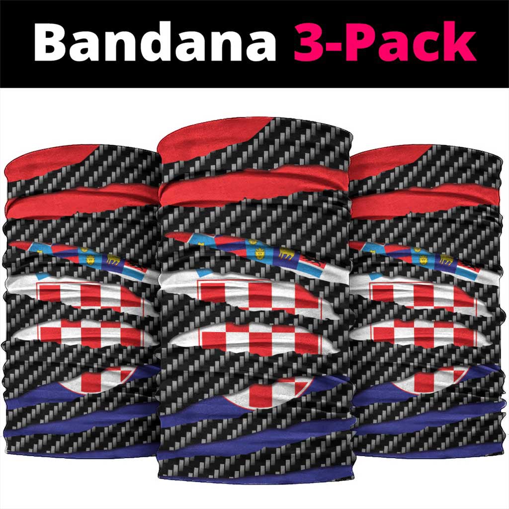 Croatia Beast Neck Gaiter Ripped Flag Graphic - Wonder Print Shop