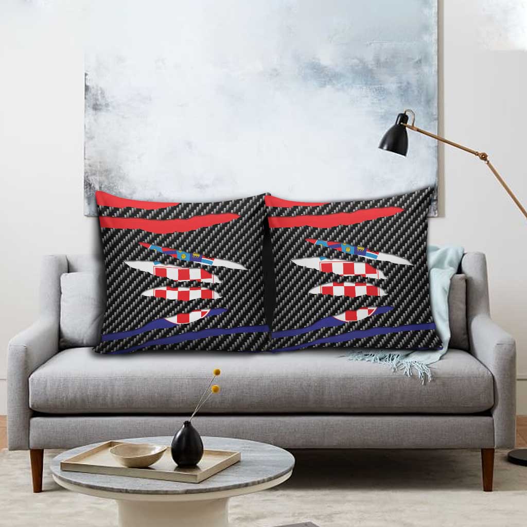 Croatia Beast Pillow Cover Ripped Flag Graphic - Wonder Print Shop