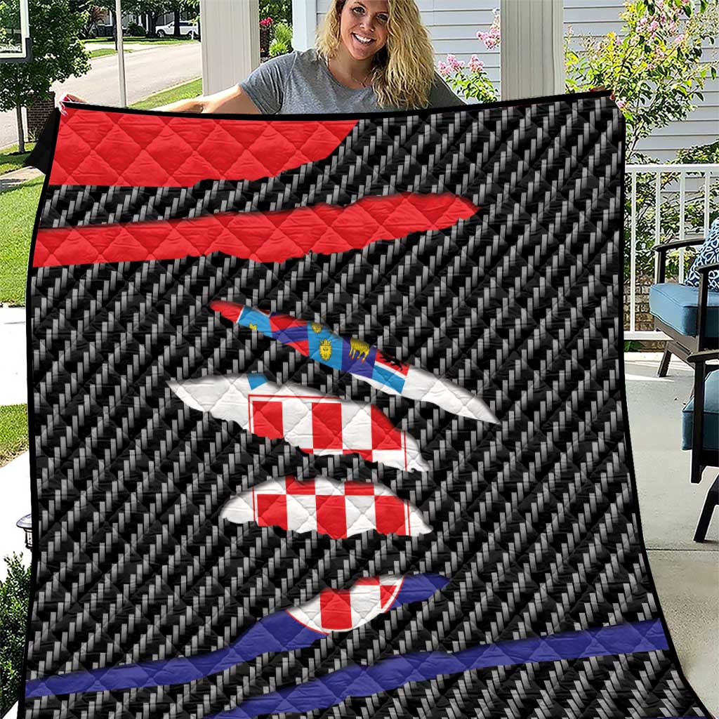 Croatia Beast Quilt Ripped Flag Graphic - Wonder Print Shop