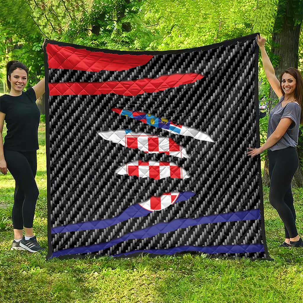 Croatia Beast Quilt Ripped Flag Graphic - Wonder Print Shop