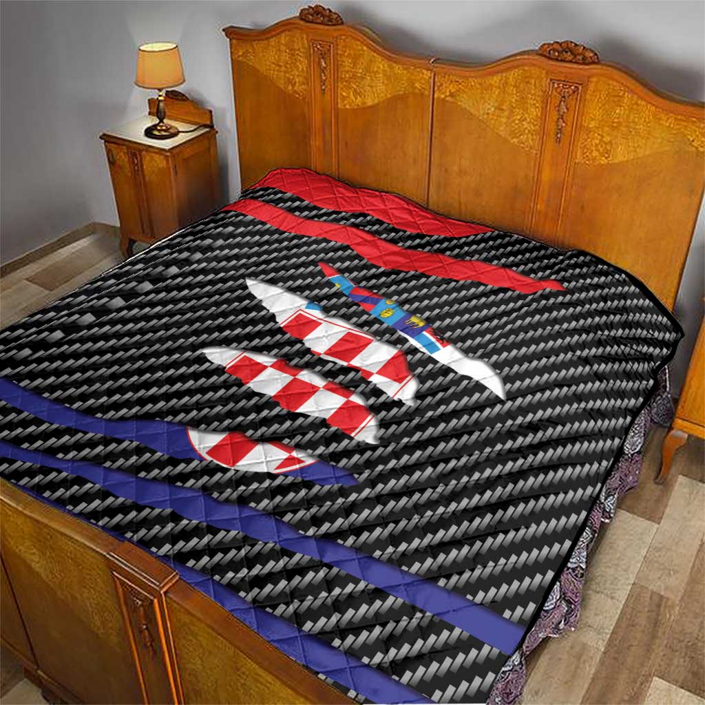 Croatia Beast Quilt Ripped Flag Graphic - Wonder Print Shop