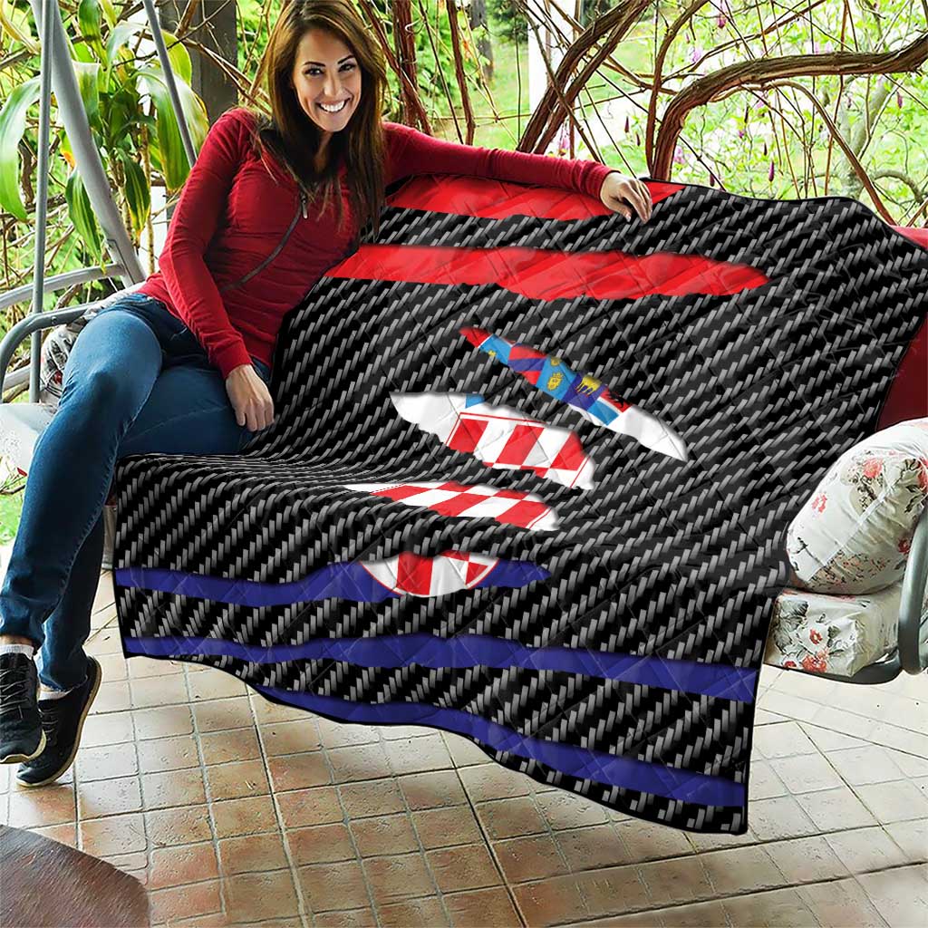 Croatia Beast Quilt Ripped Flag Graphic - Wonder Print Shop