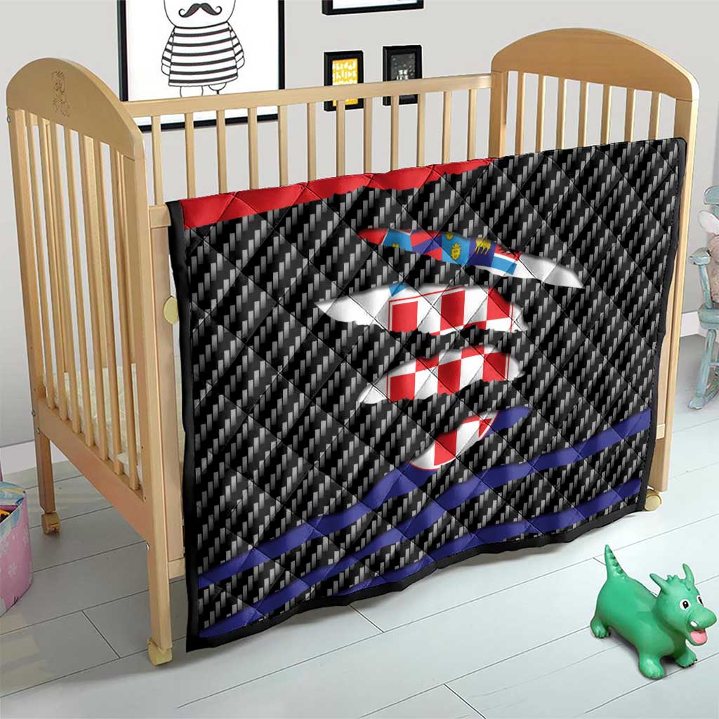 Croatia Beast Quilt Ripped Flag Graphic - Wonder Print Shop