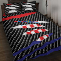 Croatia Beast Quilt Bed Set Ripped Flag Graphic - Wonder Print Shop