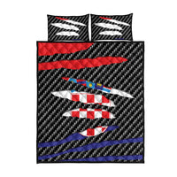 Croatia Beast Quilt Bed Set Ripped Flag Graphic - Wonder Print Shop