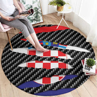 Croatia Beast Round Carpet Ripped Flag Graphic - Wonder Print Shop
