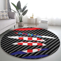 Croatia Beast Round Carpet Ripped Flag Graphic - Wonder Print Shop