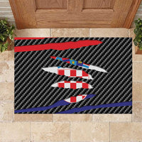 Croatia Beast Rubber Doormat Ripped Flag Graphic - Wonder Print Shop