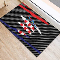Croatia Beast Rubber Doormat Ripped Flag Graphic - Wonder Print Shop