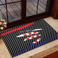 Croatia Beast Rubber Doormat Ripped Flag Graphic - Wonder Print Shop