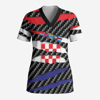 Croatia Beast Scrub Top Ripped Flag Graphic - Wonder Print Shop