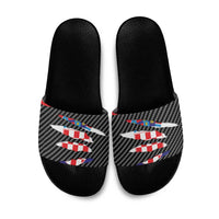 Croatia Beast Slide Sandals Ripped Flag Graphic - Wonder Print Shop