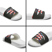 Croatia Beast Slide Sandals Ripped Flag Graphic - Wonder Print Shop