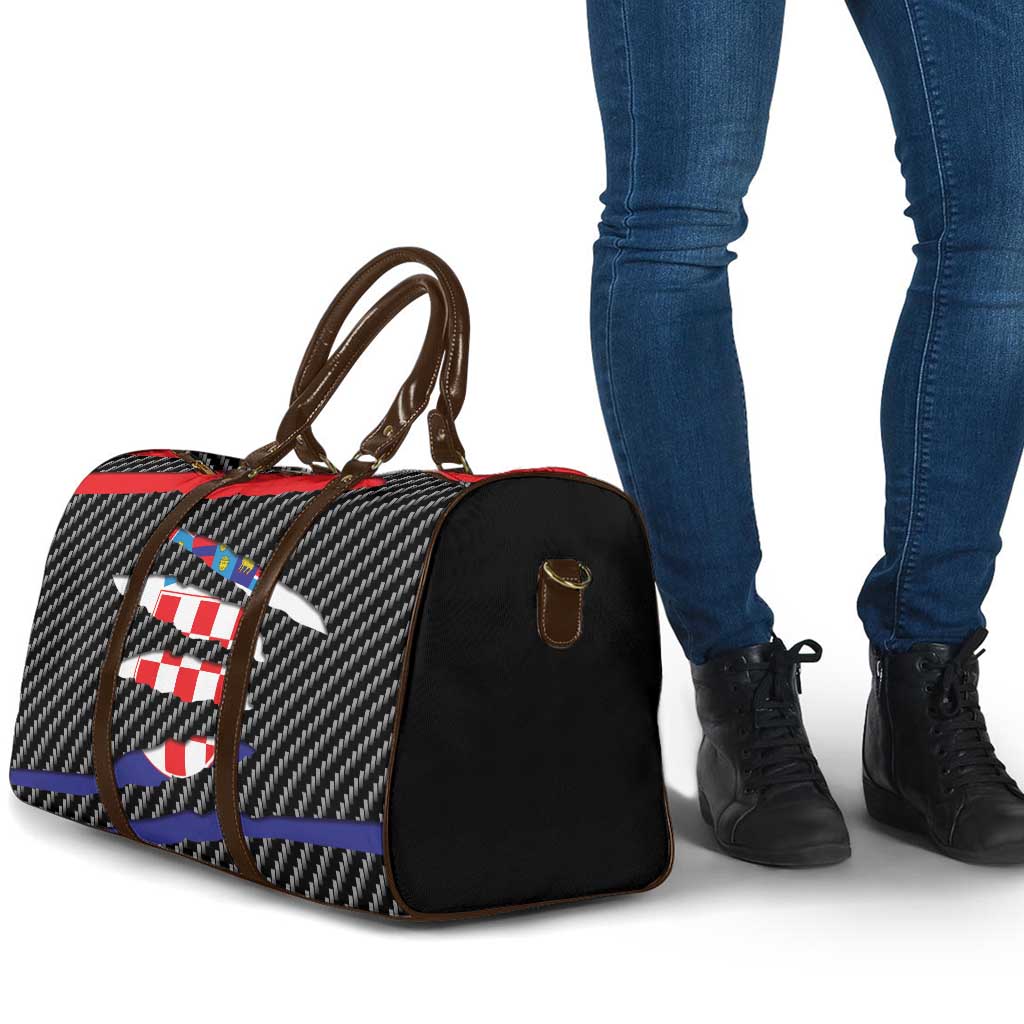 Croatia Beast Travel Bag Ripped Flag Graphic - Wonder Print Shop