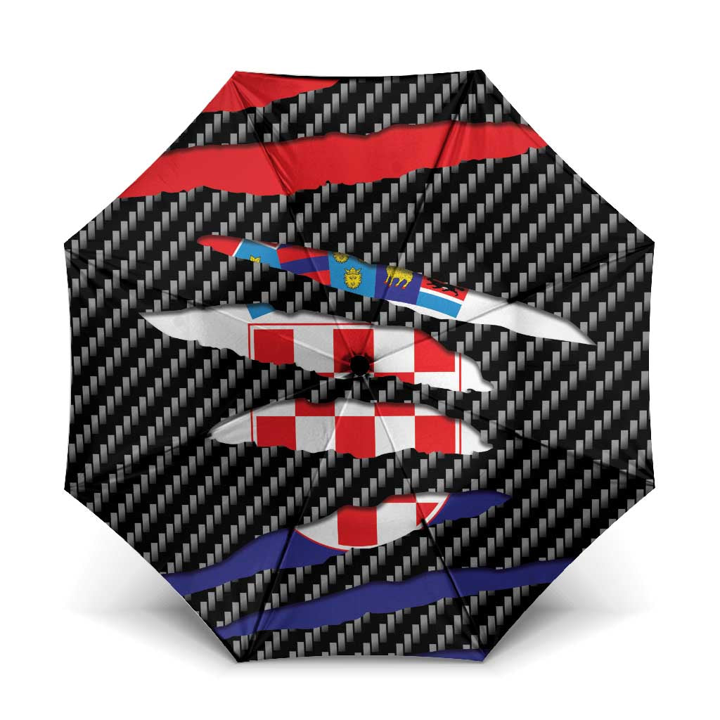 Croatia Beast Umbrella Ripped Flag Graphic - Wonder Print Shop